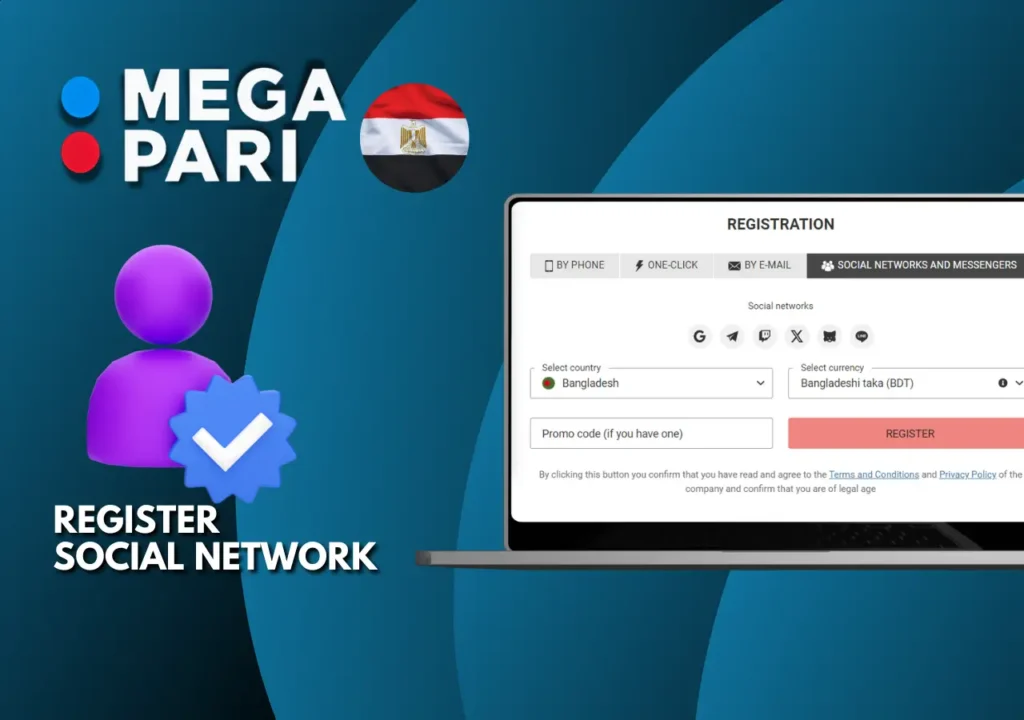 megapari registraton by social network